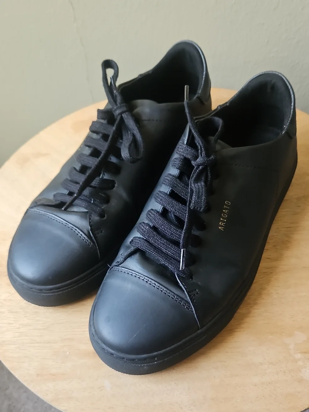 Axel Arigato Men's Black Clean 90 Leather Sneakers US Size 9.5